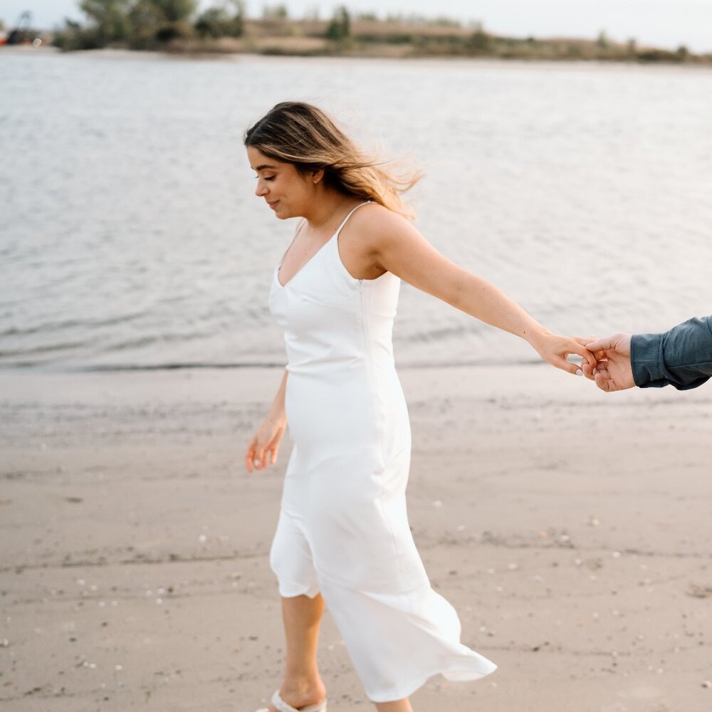 Lulu's Strictly Romance White Satin Asymmetrical Tiered Midi Dress